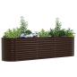 Preview: Hochbeet für den Garten, Braun, 320x80x81 cm, aus galvanisiertem Stahl
