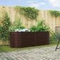 Preview: ARDEBO.de - Hochbeet für den Garten Braun 240x80x81 cm aus galvanisiertem Stahl