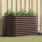 Preview: ARDEBO.de - Garten Hochbeet Braun 160x80x81 cm aus verzinktem Stahl