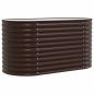 Preview: Garten Hochbeet Braun 160x80x81 cm aus verzinktem Stahl
