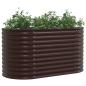 Preview: Garten Hochbeet Braun 160x80x81 cm aus verzinktem Stahl