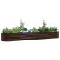 Preview: Garten Hochbeet Braun 400x80x44 cm aus verzinktem Stahl