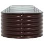 Preview: Garten Hochbeet Braun 400x80x44 cm aus verzinktem Stahl