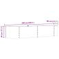 Preview: Garten Hochbeet Braun 240x80x44 cm aus verzinktem Stahl
