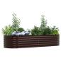 Preview: Garten Hochbeet Braun 240x80x44 cm aus verzinktem Stahl