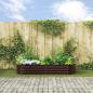 Preview: Garten Hochbeet Braun 240x80x44 cm aus verzinktem Stahl