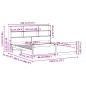 Preview: Massivholzbett mit Regal ohne Matratze 180x200 cm Kiefer