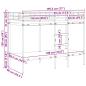 Preview: Etagenbett ohne Matratze Schwarz 90x190 cm Stahl
