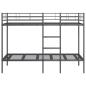 Preview: Etagenbett ohne Matratze Schwarz 90x190 cm Stahl