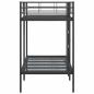 Preview: Etagenbett ohne Matratze Schwarz 90x190 cm Stahl