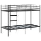 Preview: Etagenbett ohne Matratze Schwarz 90x190 cm Stahl
