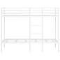 Preview: Etagenbett ohne Matratze Weiß 90x190 cm Stahl