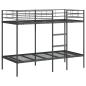 Preview: Etagenbett ohne Matratze Schwarz 100x190 cm Stahl