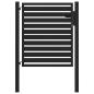 Preview: Gartentor Abschließbar Schwarz 100x100 cm Aluminium