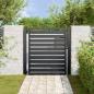 Preview: Gartentor Abschließbar Schwarz 100x100 cm Aluminium