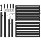 Preview: Gartentor Abschließbar Schwarz 100x100 cm Aluminium