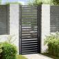 Preview: ARDEBO.de - Gartentor Abschließbar Schwarz 100x200 cm Aluminium