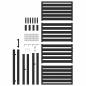 Preview: Gartentor Abschließbar Schwarz 100x200 cm Aluminium