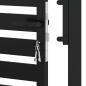Preview: Gartentor Abschließbar Schwarz 100x200 cm Aluminium