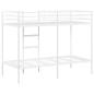 Preview: Etagenbett ohne Matratze Weiß 90x200 cm Stahl