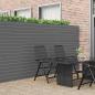 Preview: ARDEBO.de - Gartenzaun Doppelseitig Grau 1,8x3 m PVC