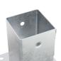 Preview: Pfostenträger Quadratisch 4Stk. Silber 81x81mm Verzinkter Stahl