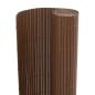 Preview: Gartenzaun Doppelseitig Braun 1,8x5 m PVC