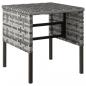 Preview: Gartenhocker mit Kissen 4 Stk. Grau Poly Rattan