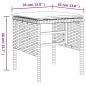 Preview: Gartenhocker mit Kissen 4 Stk. Grau Poly Rattan