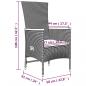 Preview: 7-tlg. Garten-Essgruppe mit Kissen Grau Poly Rattan
