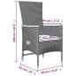 Preview: 5-tlg. Garten-Essgruppe mit Kissen Grau Poly Rattan
