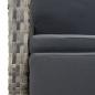Preview: 9-tlg. Garten-Essgruppe mit Kissen Grau Poly Rattan