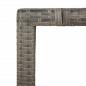 Preview: 9-tlg. Garten-Essgruppe mit Kissen Grau Poly Rattan