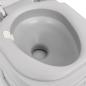 Preview: Camping-Toilette Tragbar Grau und Weiß 22+12 L HDPE