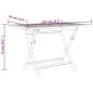 Preview: Gartentisch Klappbar Grau 120x70x75 cm Massivholz Teak