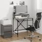 Preview: ARDEBO.de - Schreibtisch Grau Sonoma 80x50x90 cm Holzwerkstoff und Eisen