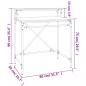 Preview: Schreibtisch Grau Sonoma 80x50x90 cm Holzwerkstoff und Eisen