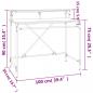 Preview: Schreibtisch Braun Eichen-Optik 100x50x90cm Holzwerkstoff Eisen