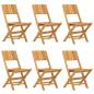 Preview: Gartenstühle 6 Stk. Klappbar 47x61x90 cm Massivholz Teak