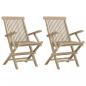 Preview: Gartenstühle 2 Stk. Klappbar Grau 56x61x89 cm Massivholz Teak