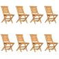 Preview: ARDEBO.de - Gartenstühle 8 Stk. Klappbar 47x63x90 cm Massivholz Teak