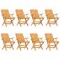 Preview: Gartenstühle 8 Stk. Klappbar 61x67x90 cm Massivholz Teak