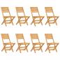 Preview: ARDEBO.de - Gartenstühle 8 Stk. Klappbar 47x62x90 cm Massivholz Teak