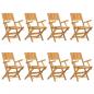 Preview: Gartenstühle 8 Stk. Klappbar 55x61x90 cm Massivholz Teak