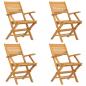 Preview: Gartenstühle 4 Stk. Klappbar 55x62x90 cm Massivholz Teak