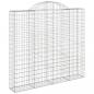 Preview: Gabionen mit Hochbogen 2 Stk. 200x50x180/200cm Verzinktes Eisen