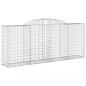Preview: Gabionen mit Hochbogen 2 Stk. 300x50x120/140cm Verzinktes Eisen