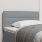 Preview: Kopfteil mit LED Hellgrau Stoff 80 cm Bettgestell Rechteckig