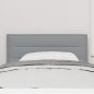 Preview: Kopfteil mit LED Hellgrau Stoff 80 cm Bettgestell Rechteckig