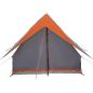 Preview: Campingzelt 3-Personen Grau und Orange Polyester 3-Personen